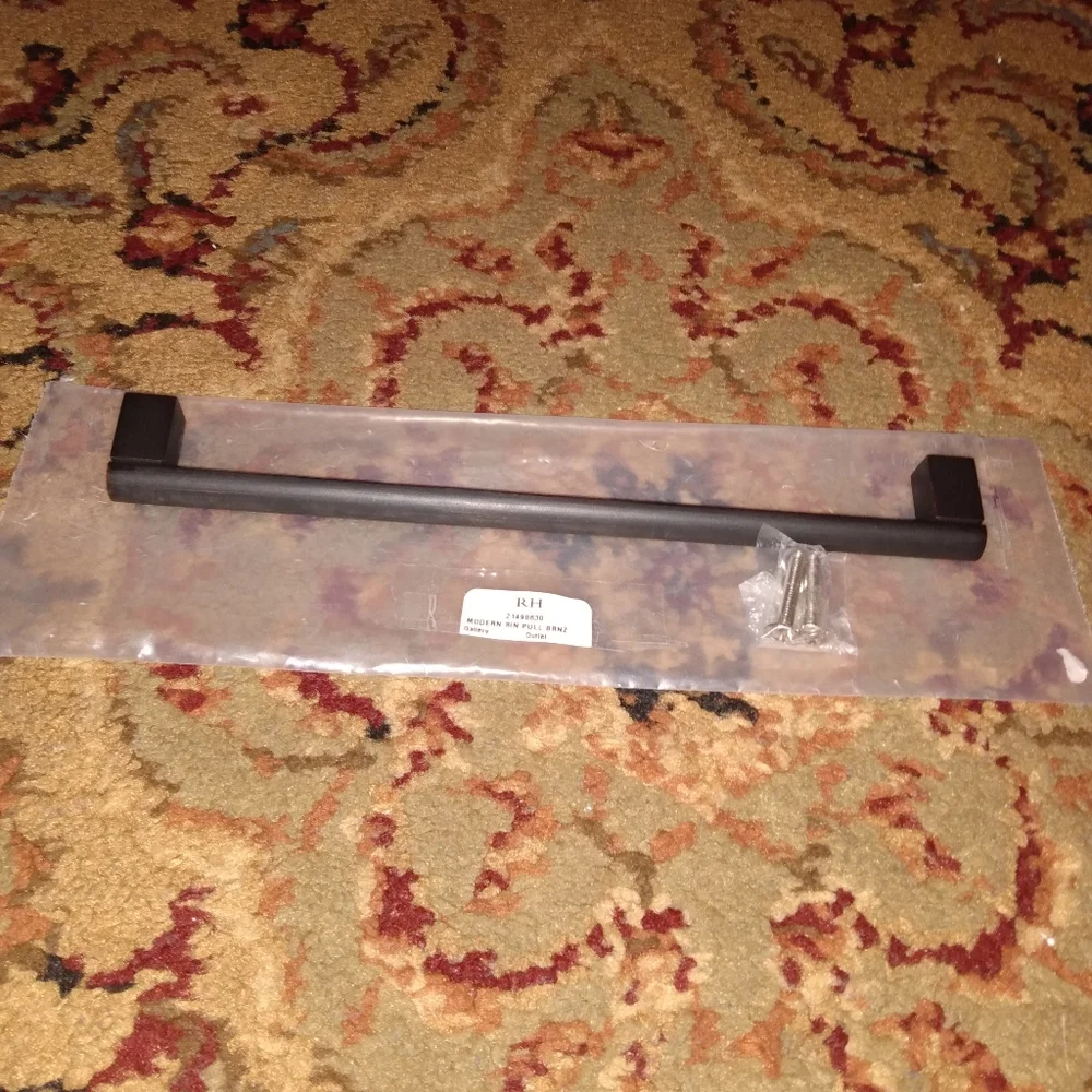 Restoration Hardware Bronze Modern Large drawer pull NWT